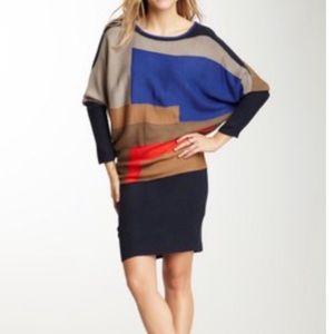 Vince Camuto Graphic Dolman Multi Sweater Dress